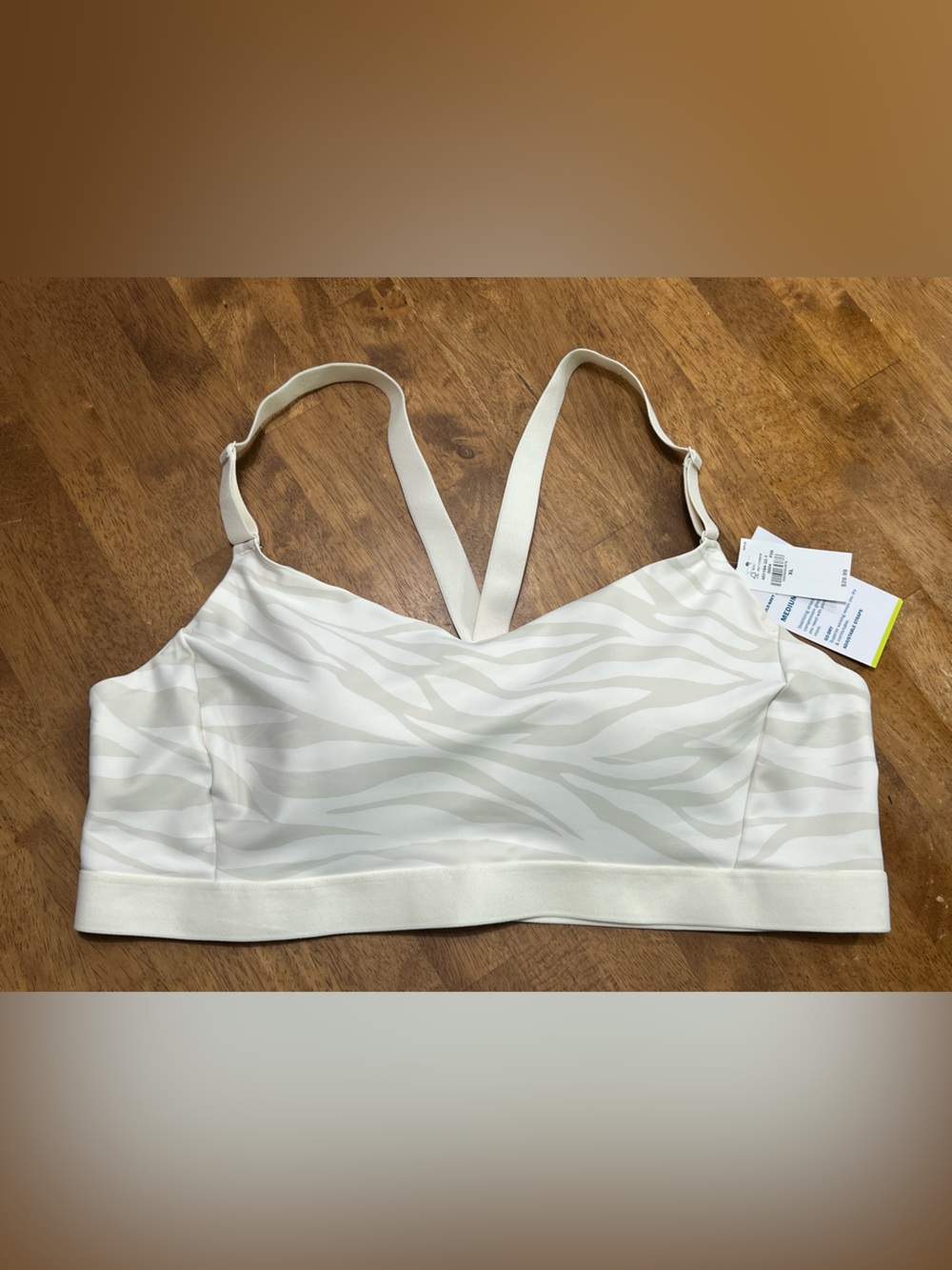 Old Navy Cream Zebra-Print Bralette